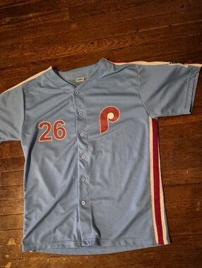 Philadelphia Phillies Chase Utley Mens Sz Large Baseball Jersey